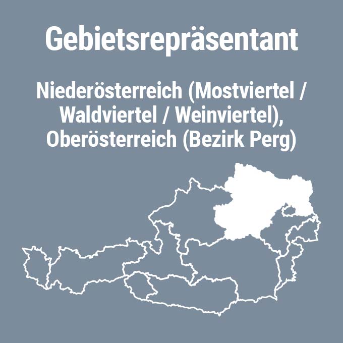 Gebietsrepräsentant Oberösterreich, Bezirk Perg, Niederösterreich - Mostviertel - Waldviertel - Weinviertel