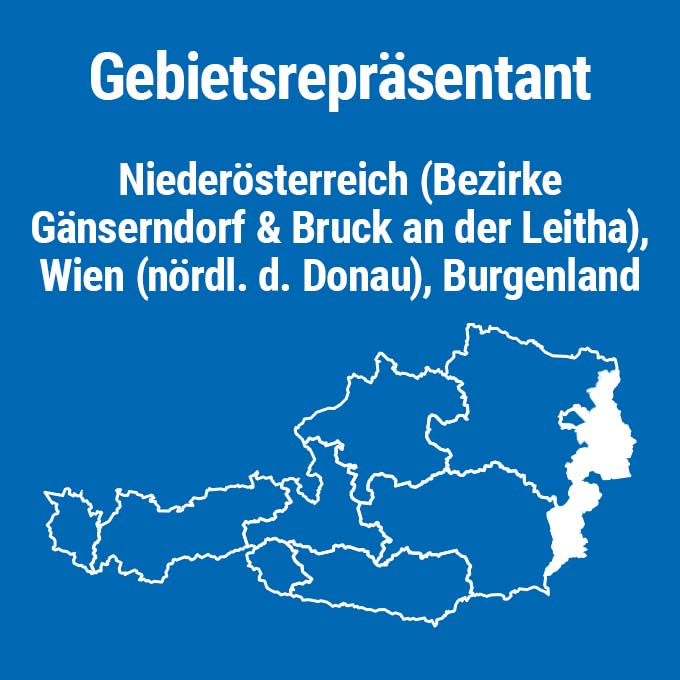 Gebietsrepräsentant Wien (nördlich der Donau), Niederösterreich (Bezirk Gänserndorf, Bezirk Bruck an der Leitha)